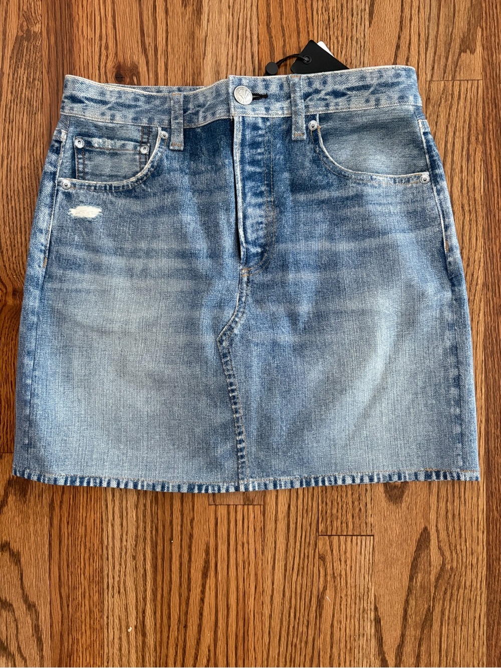 NWT RAG & BONE MIRAMAR PONTE MINI SKIRT SCARLET SIZE 26/2
